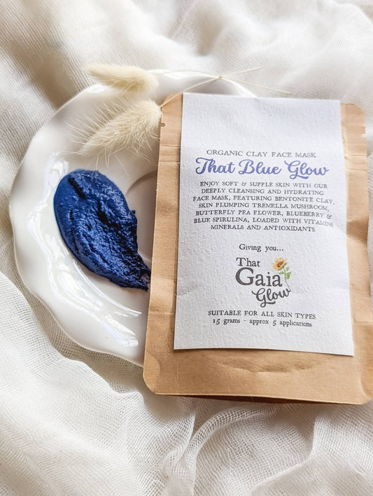 butterfly pea flower clay facial mask